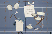 Badminton Vibe Hand Painted Clipart, a Sport Illustration by ArtMaslyana (Thumbnail 3 of 7)