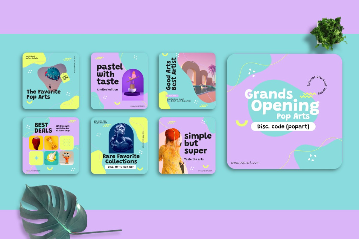Creata - Pop Art   Instagram Post, a Social Media Template by Dhabee (Photo 5 of 5)
