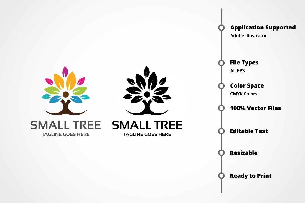 Small Tree Logo, a Branding & Logo Template by Design_Planet