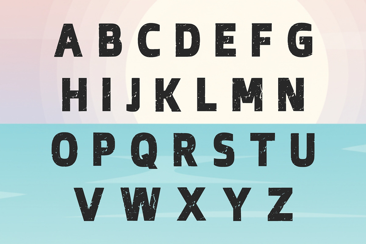 Dirty Vintage Retro Distressed Font, a Sans Serif Font by Fourteen Letter (Photo 6 of 8)