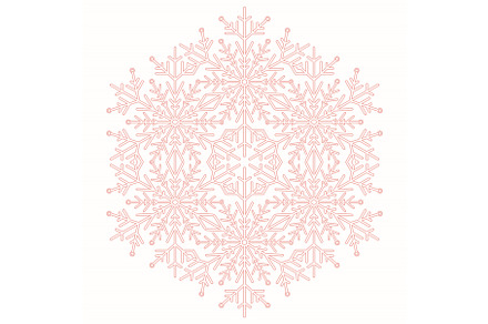 Round Snowflake With Abstract Winter