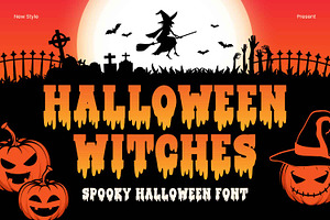HALLOWEEN WITCHES - Halloween Font, a Handwritten Font by Umitype