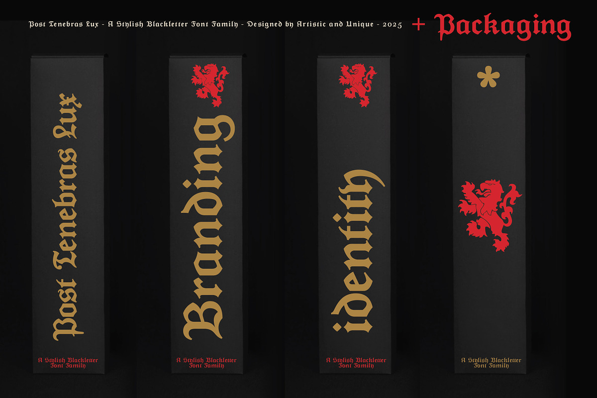 Post Tenebras Lux - Blackletter font, a Blackletter Font by Artistic & Unique (Photo 9 of 16)