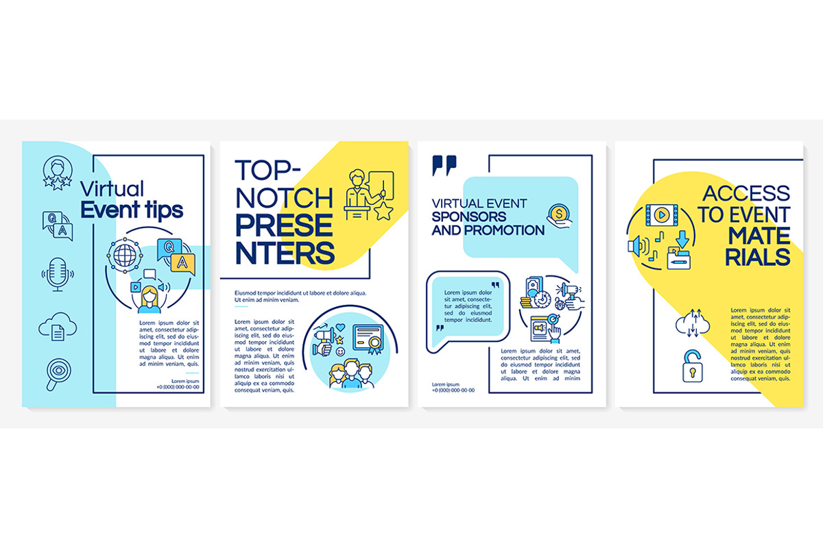 Virtual event tips brochure template, a Brochure Template by IMG Visuals