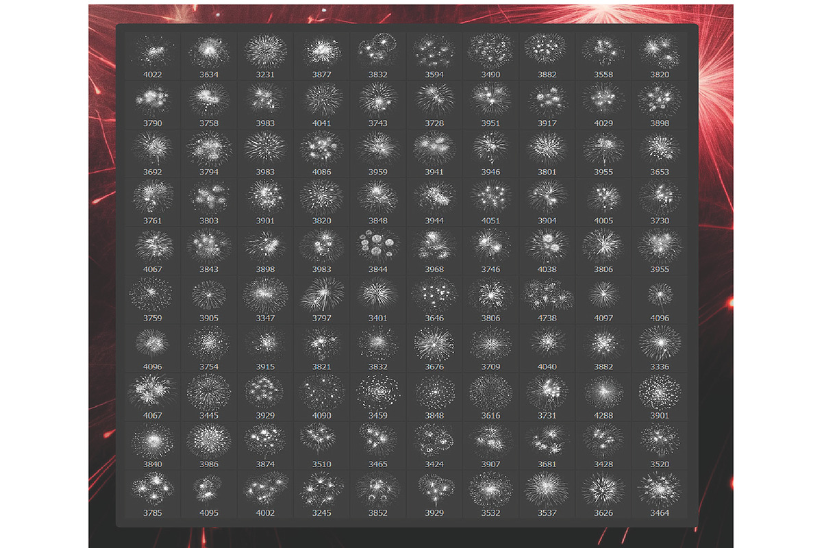 Fireworks sparkler Brush, Photoshop, a Brush Add-On by Chipshpow Graphics (Photo 2 of 8)