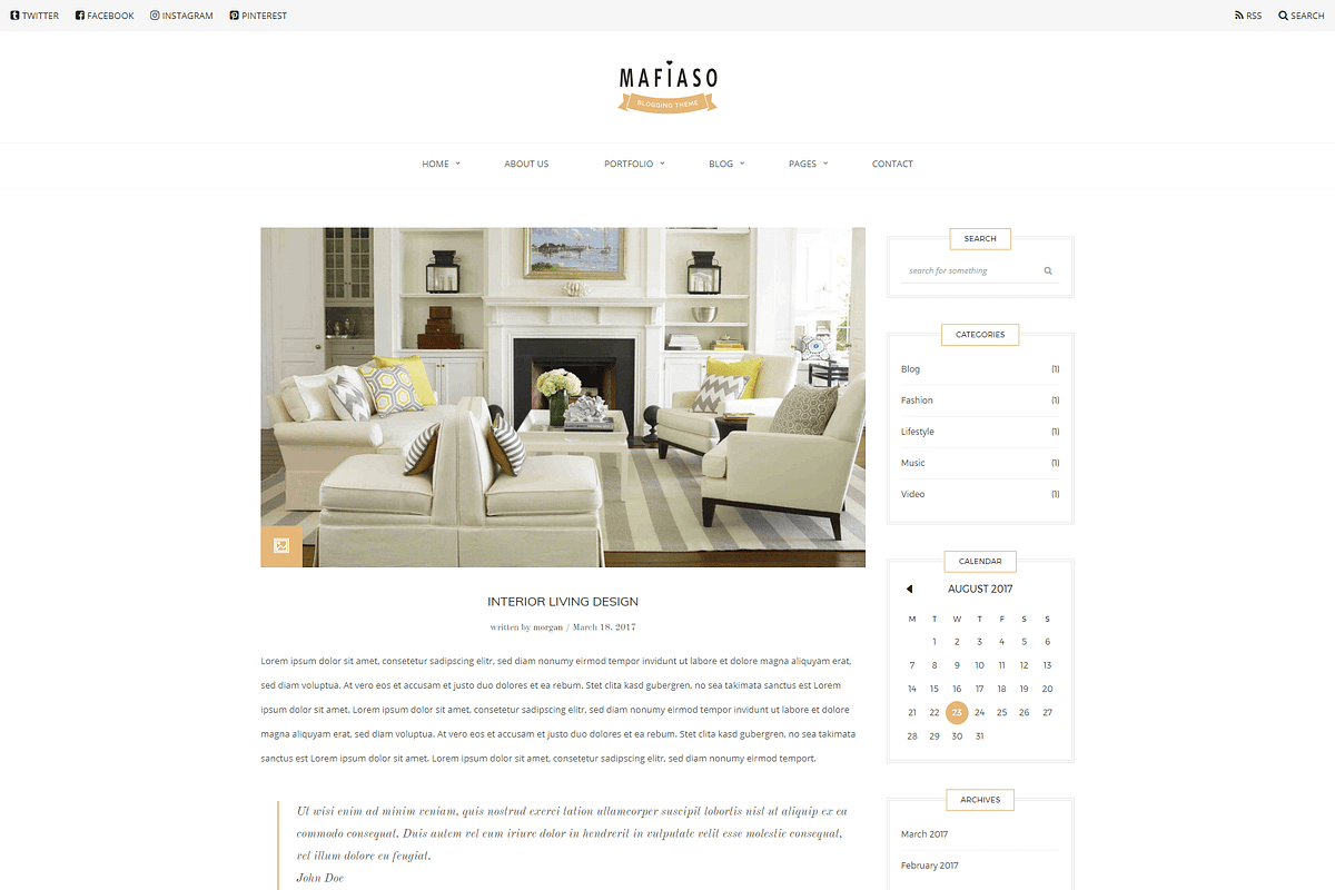 Mafiaso - Creative Blog WP Theme, a WordPress Template by FlyTemplates.com (Photo 9 of 12)