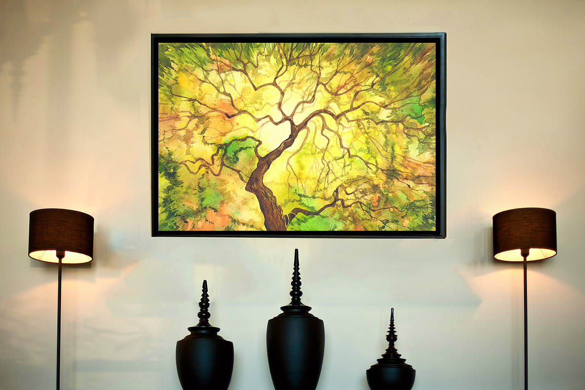 Watercolor mountain landscapes., a Decorative Illustration by Mehendra Art (Photo 3 of 12)