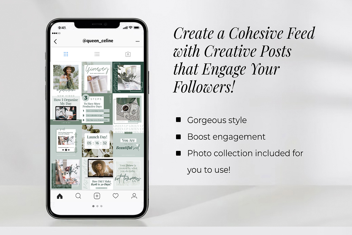 Instagram Posts for Canva | Green, a Social Media Template by Thirty One Palms Studio (Photo 5 of 6)