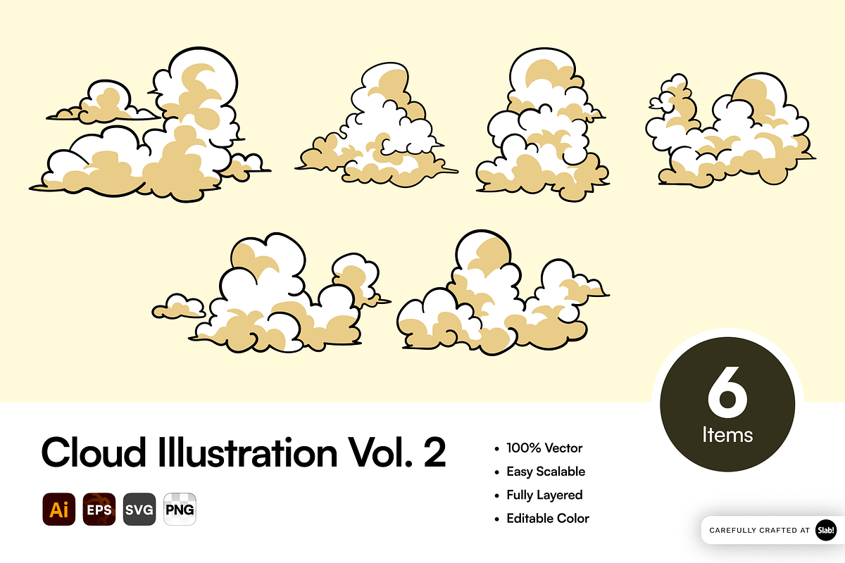 Cloud Illustration Vol. 2, a Graphic by SLAB! Design
