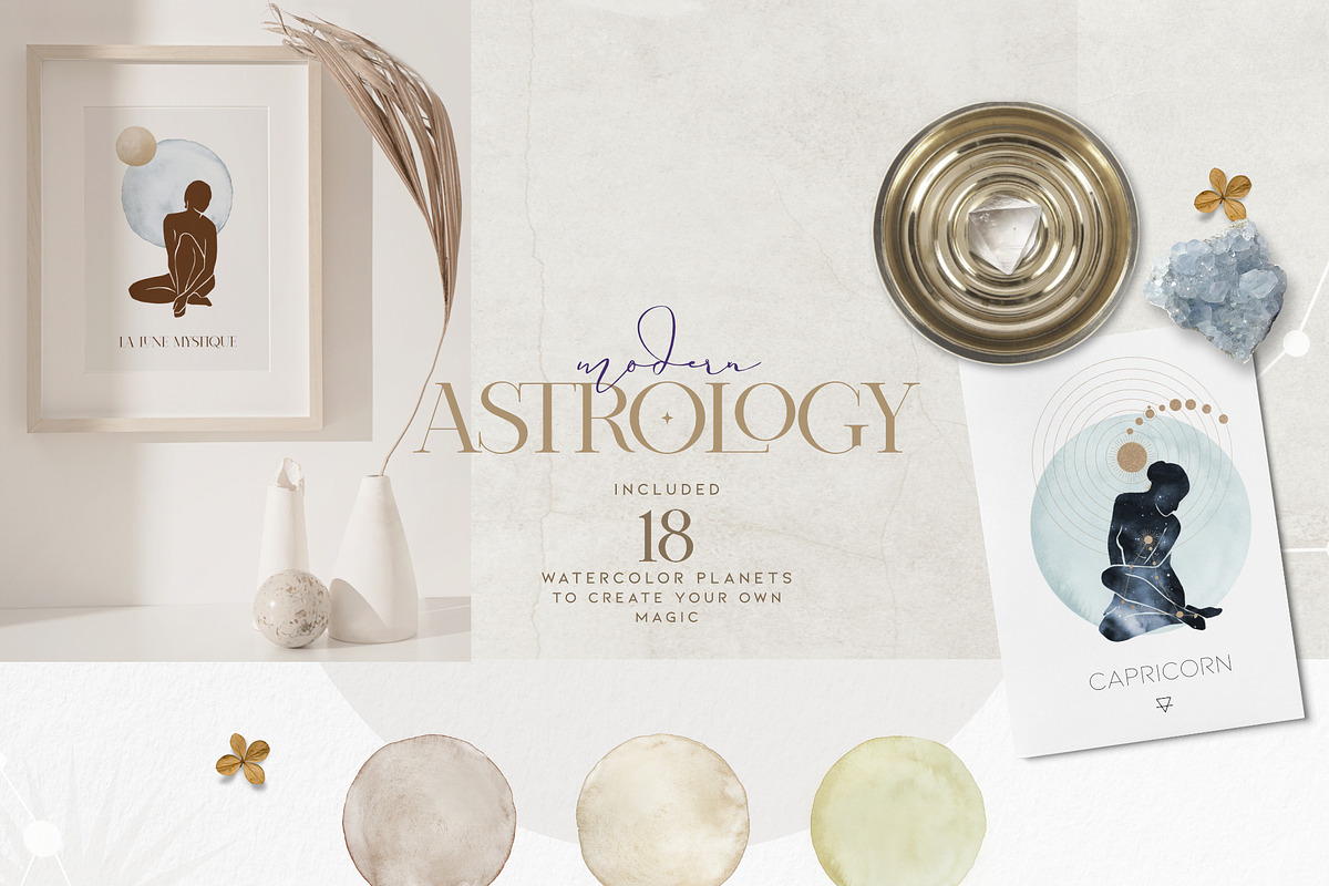 Watercolor Zodiac Galaxy Collection, a Decorative Illustration by beehouse studio (Photo 8 of 13)
