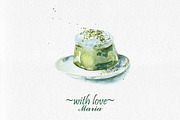 Watercolor Matcha, a Food Illustration by Budogoshch (Thumbnail 6 of 6)