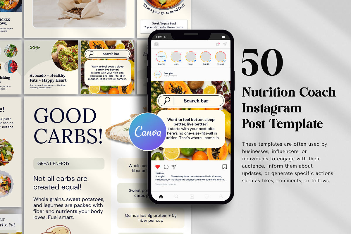 Nutrition Coach Instagram Template preview 4