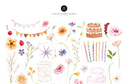 Watercolor Clipart-SPECIAL CELEBRATE, a Decorative Illustration by Beigetime (Thumbnail 4 of 10)