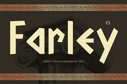 CS Farley – Ancient Greek Font, a Sans Serif Font by Craft Supply Co.