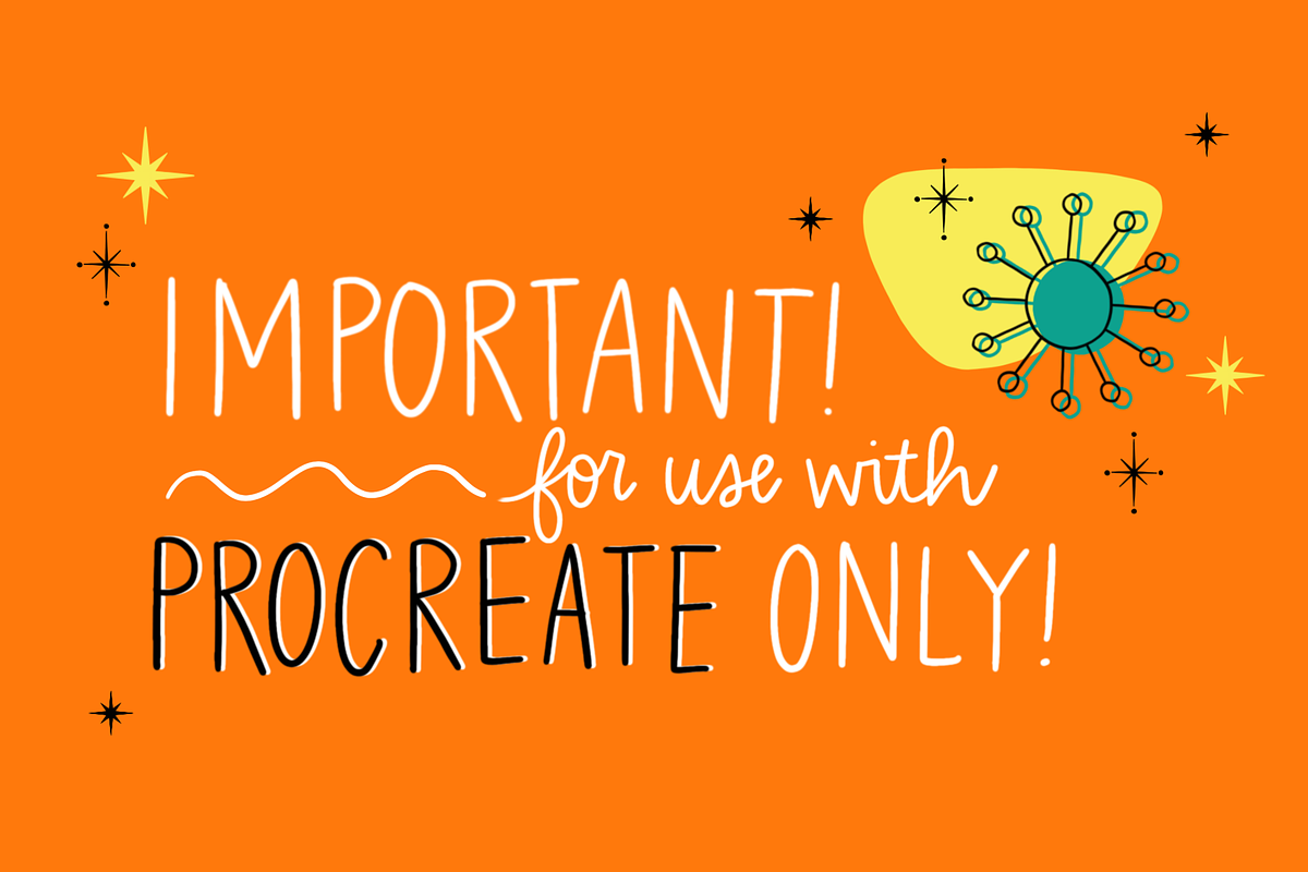 Procreate Stamp Retro Set, a Brush Add-On by Positively Present (Photo 2 of 8)