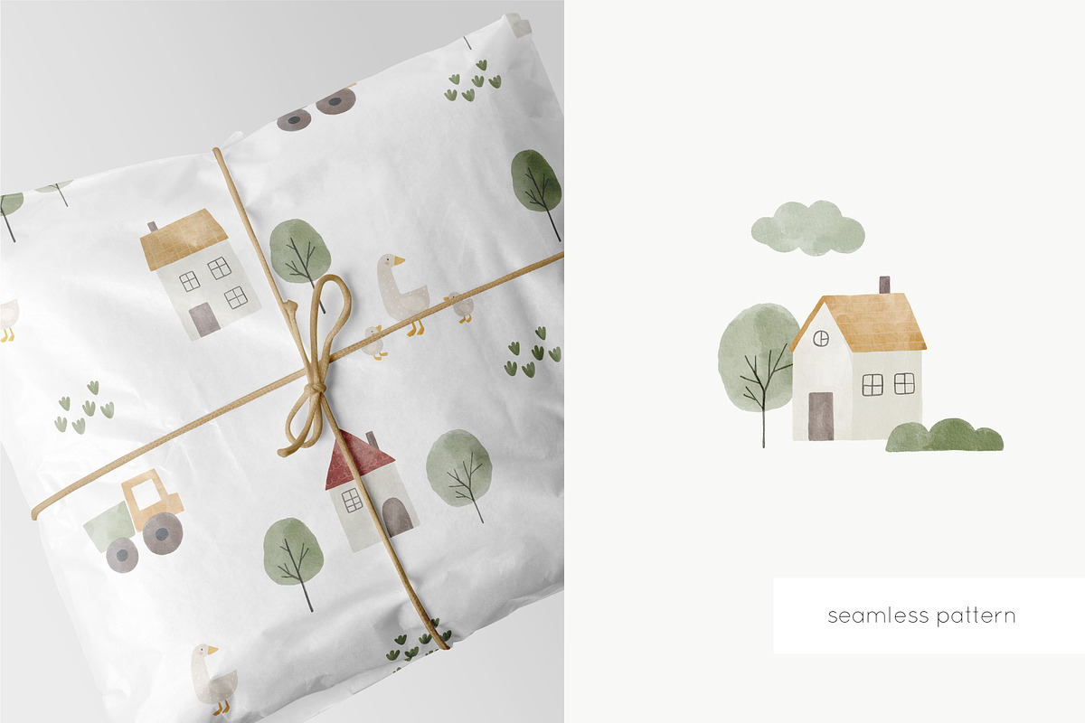 Watercolor Happy Farm, an Animal Illustration by Cute And Wild (Photo 4 of 6)