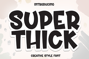 Super Thick | Script Font, a Script Font by Scratchones
