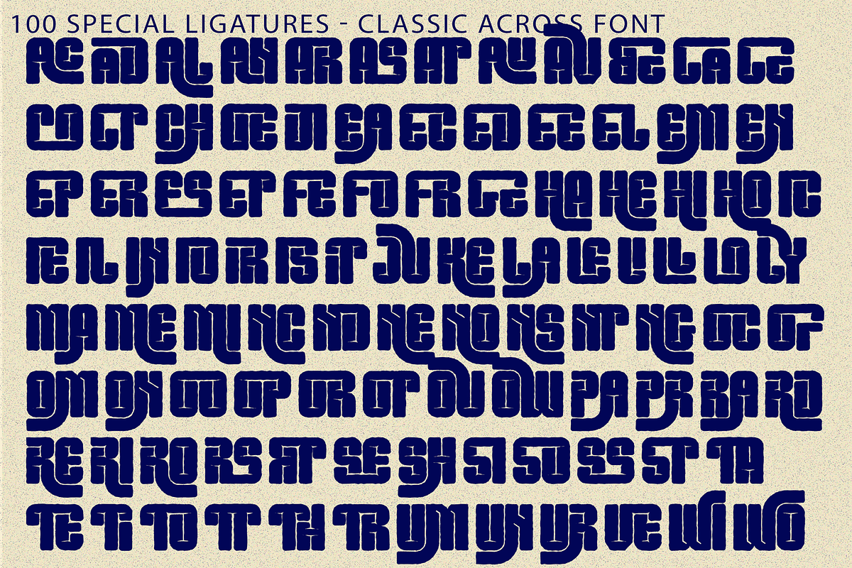 CLASSIC ACROSS - RETRO DISPLAY FONT, a Sans Serif Font by 177Studio (Photo 8 of 8)