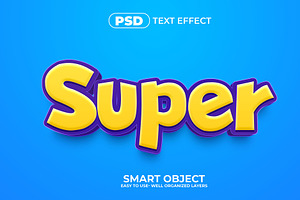 Super 3D Editable Text Effect Style