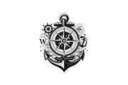 Nautical Anchor Compass Bundle, an Illustration by Creativeshirt (Thumbnail 17 of 31)