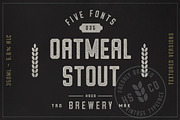 Oatmeal Stout - 5 Styles, a Font by Hustle Supply Co. (Thumbnail 1 of 6)