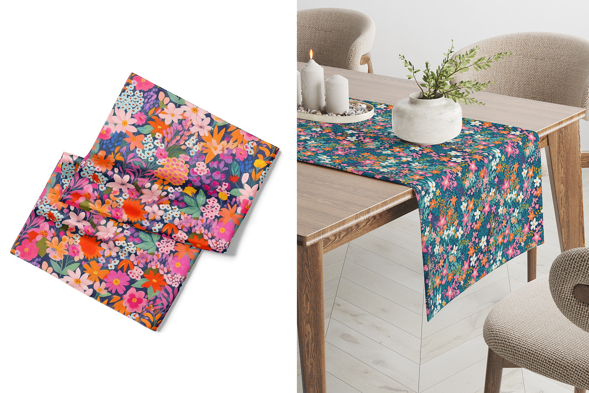 6 Whimsical Floral Seamless Patterns, a Pattern Graphic by Ninterints (Photo 12 of 14)