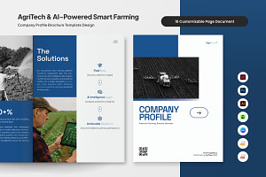 AgriTech AI Company Profile, a Brochure Template by trabaskriya