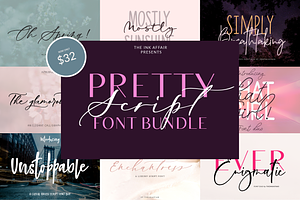 Pretty Script Font Bundle