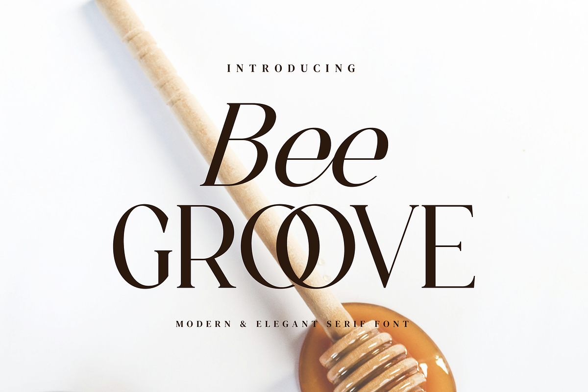 Bee Groove - Modern Serif Font, a Serif Font by Aqeel_Art (Photo 1 of 8)
