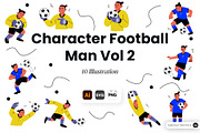 Character Football Man Vol 2, a Sport Illustration by SLAB! Design (Thumbnail 1 of 3)