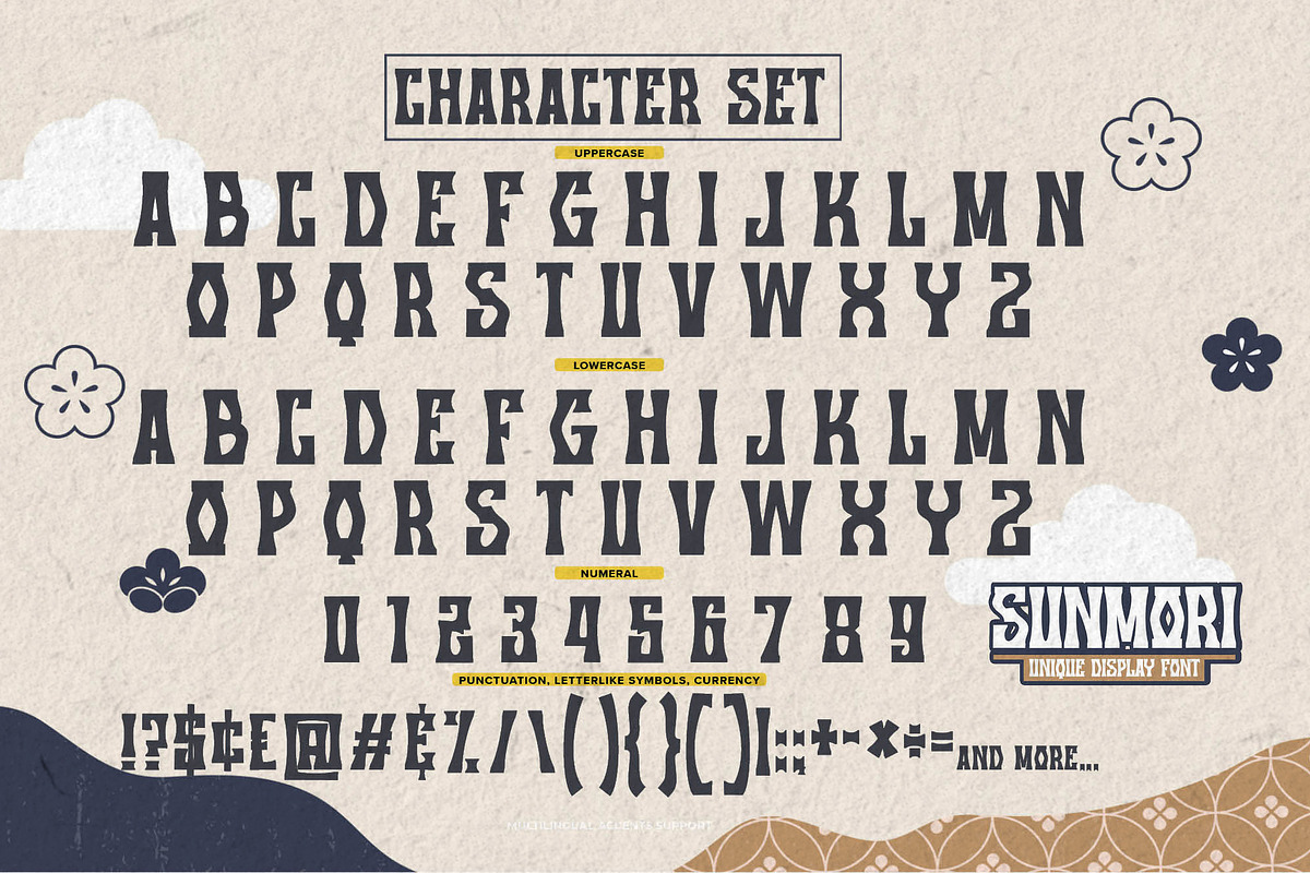 SUNMORI - Unique Display Font, a Font by Gassstype (Photo 7 of 8)