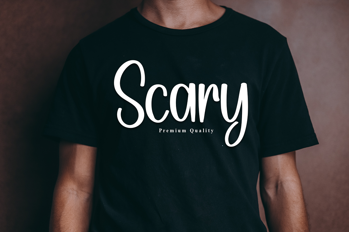 Black Spooky | Script Font, a Script Font by Scratchones (Photo 3 of 8)
