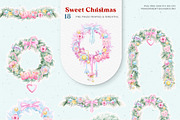 Sweet Christmas Watercolor Clipart, a Seasonal Illustration by Cat In Colour (Thumbnail 4 of 8)