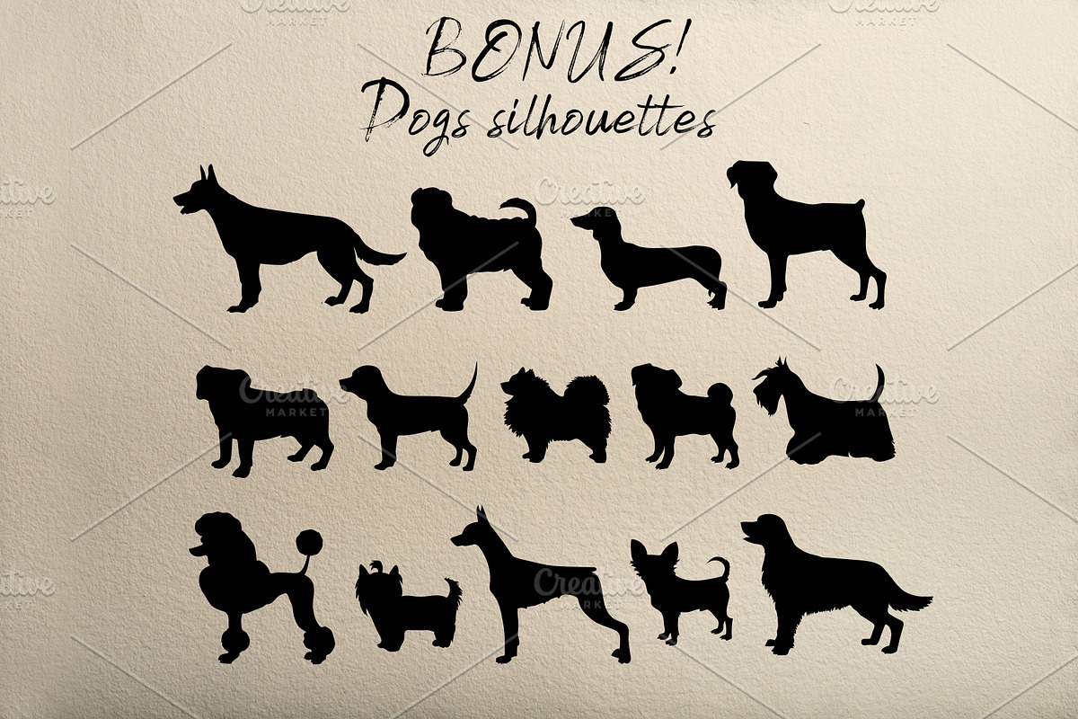 Dog breeds vintage hand drawn vector, an Illustration by Aquatinta (Photo 8 of 8)