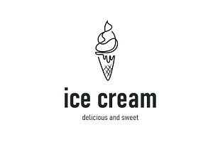 Sweet delicious ice cream logo, a Branding & Logo Template by Maylianaw28