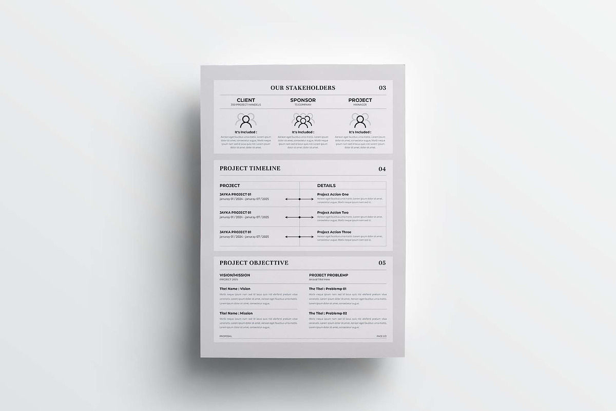 Project Plan | MS Word & Indesign, a Stationery Template by design_hut (Photo 4 of 6)