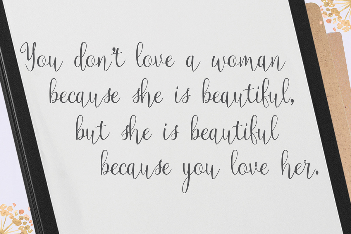 Magnolia, a Script Font by PollemSt (Photo 5 of 8)