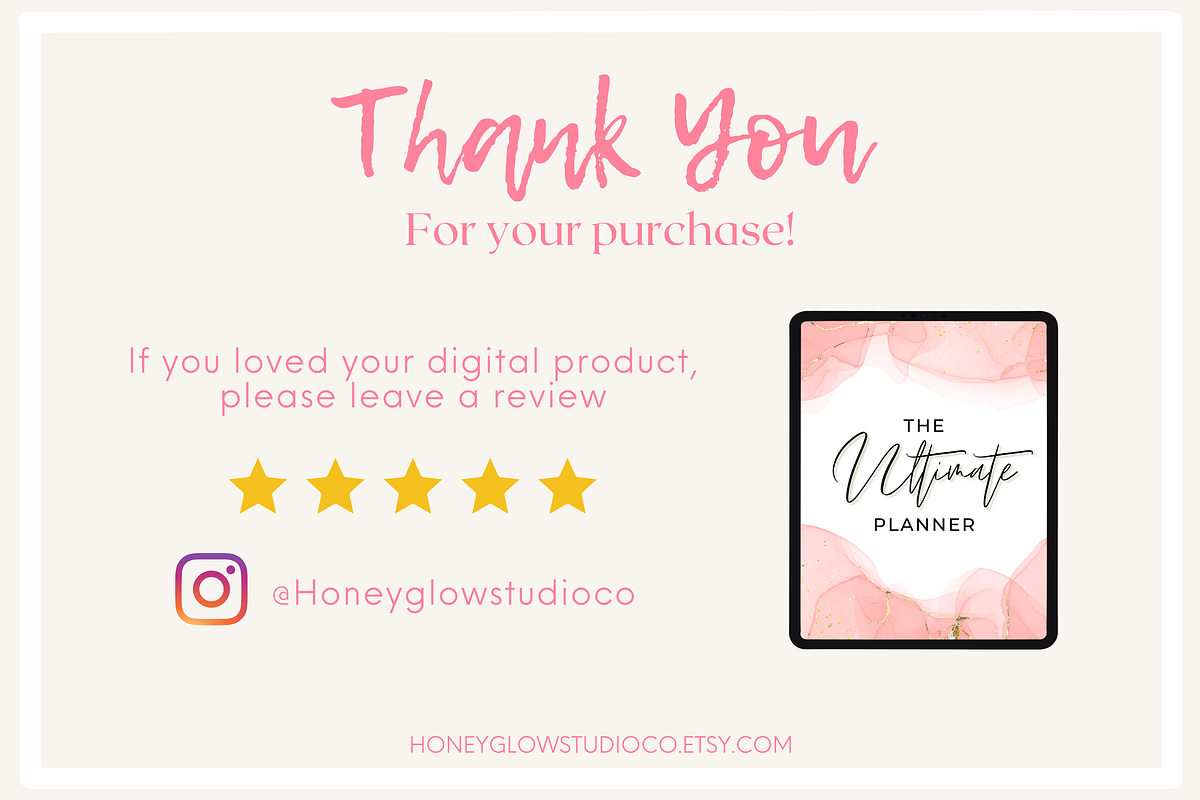 Pink Undated Digital Planner iPad, a Templates & Theme by HoneyGlowStudioCo (Photo 9 of 9)