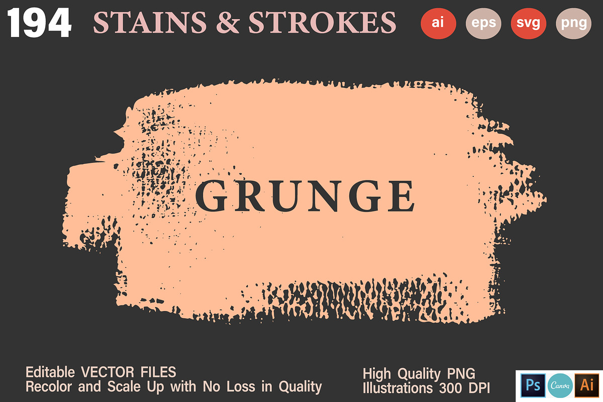 Vector Stains & Strokes Atelier +SVG, an Object Graphic by Katrinelly (Photo 2 of 15)