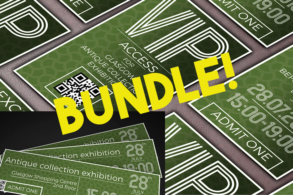 Multipurpose Ticket&VIP pass bundle, an Invitation Template by Konakchiev (Photo 1 of 7)