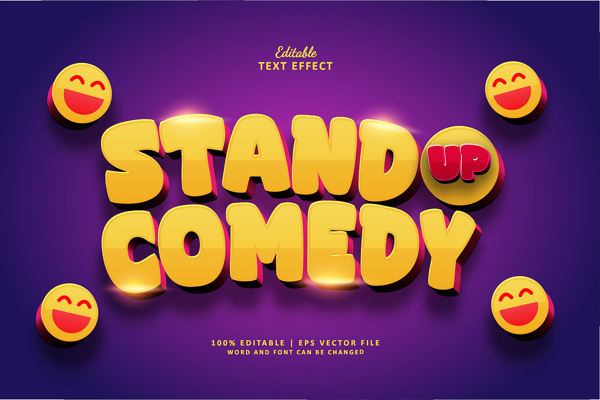 Text Effect Stand Up Comedy, a Layer Style Add-On by Navy Graphic (Photo 1 of 2)