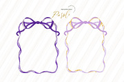 Purple Coquette Bow Frames Clipart, an Illustration by Sunflower Day Love (Thumbnail 3 of 3)