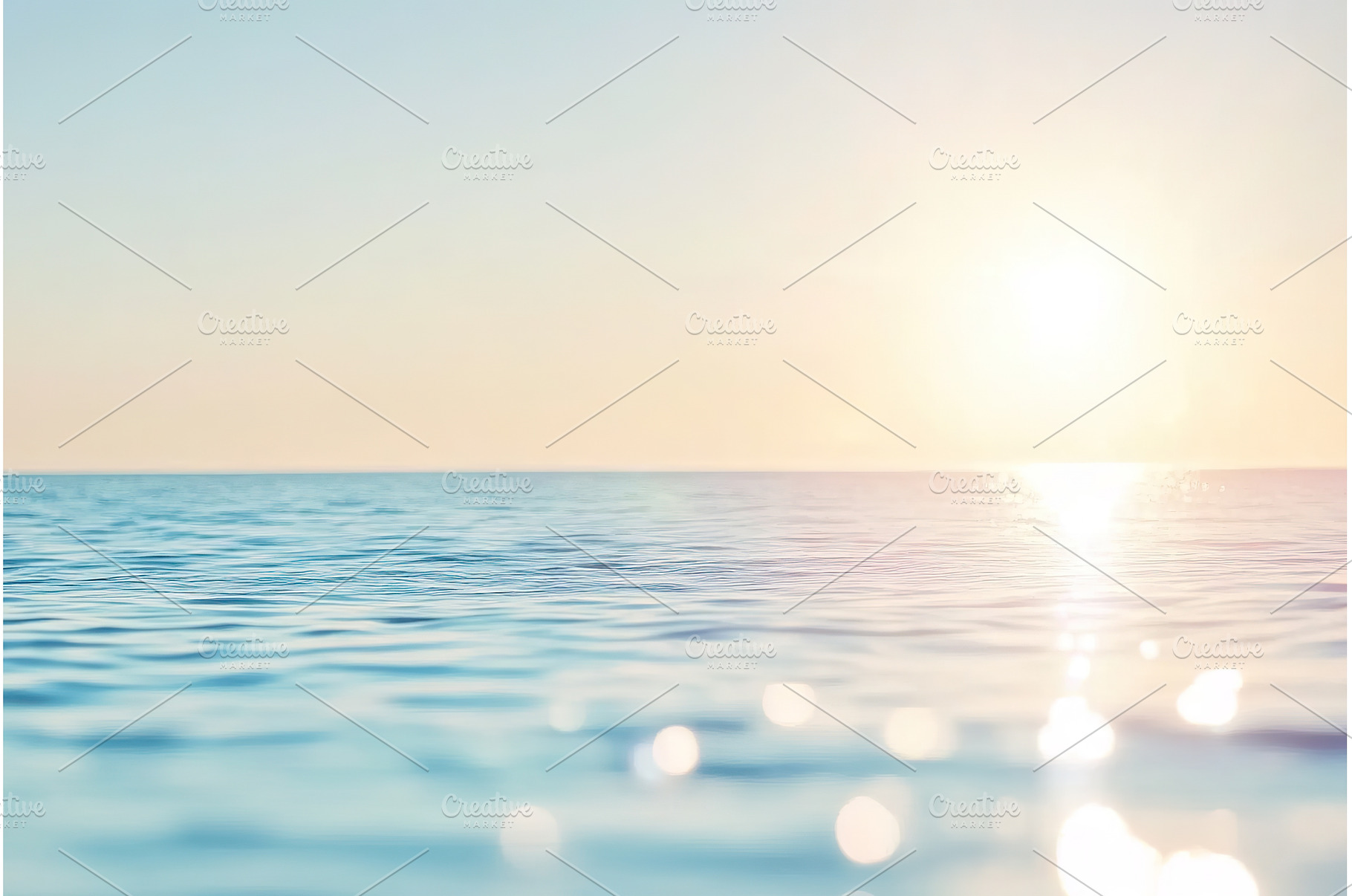 Tranquil ocean sunrise with calm, a Nature Photo by Lermont51