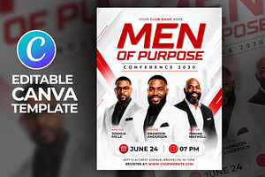 Mens Conference Flyer Template, a Social Media Template by Artonix