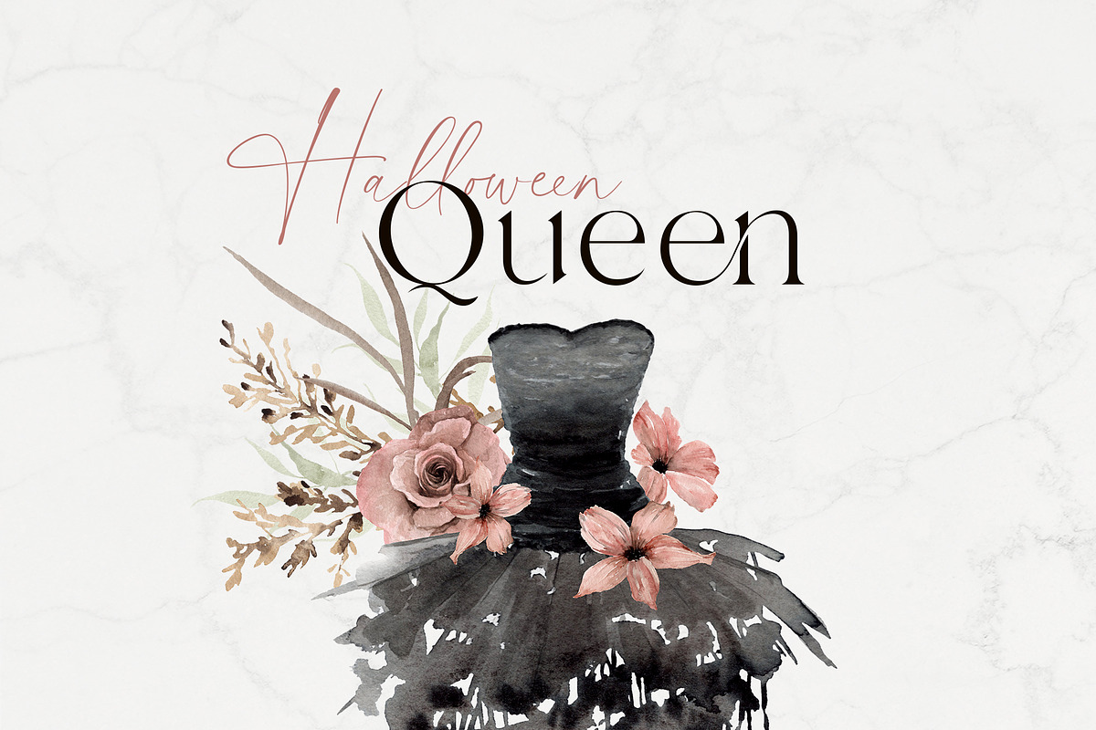 Watercolor clipart - Halloween Queen, an Illustration by Beigetime (Photo 11 of 13)