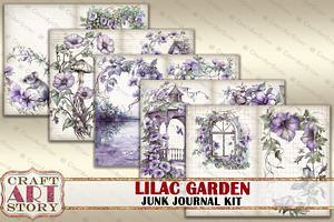 Lilac Garden Junk Journal Kit