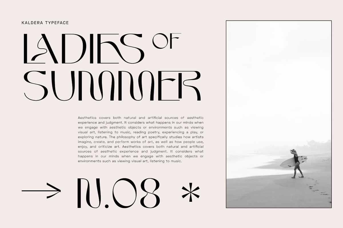 Kaldera - Modern Sans Serif Display, a Font by Surplus Type Co (Photo 2 of 11)