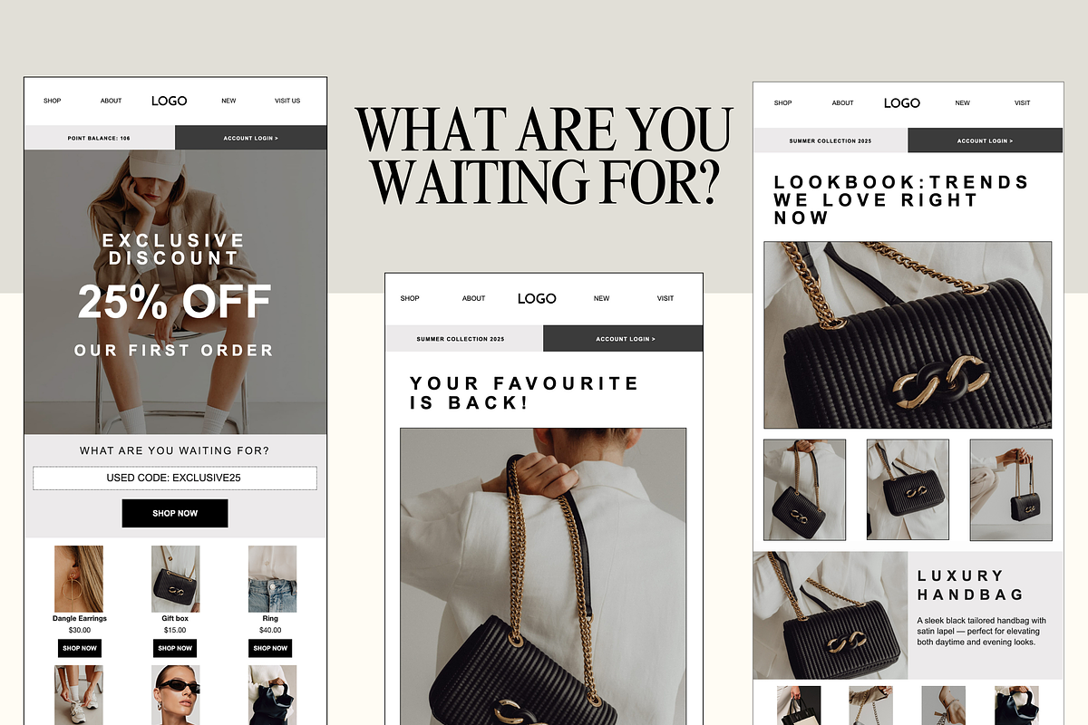 Klaviyo Fashion Email Template Flows preview 7