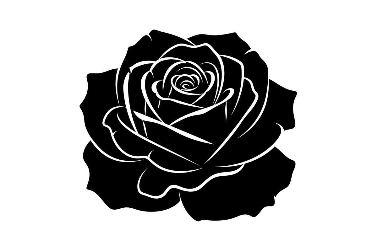 50 Black Rose Silhouette Vector Bund, an Illustration by Gaye Art (Photo 21 of 51)