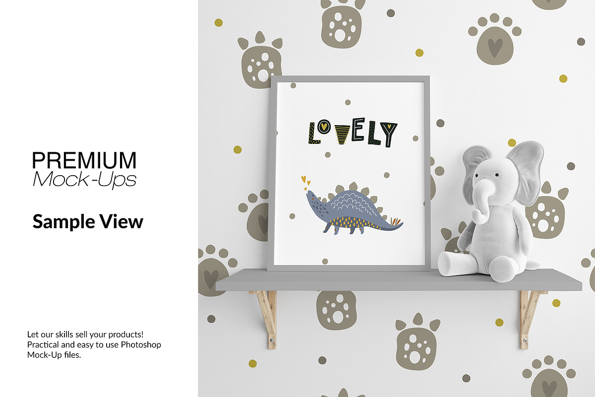 Nursery Wall & Frame Mockups, a Product Mockup by mock-ups (Photo 10 of 12)